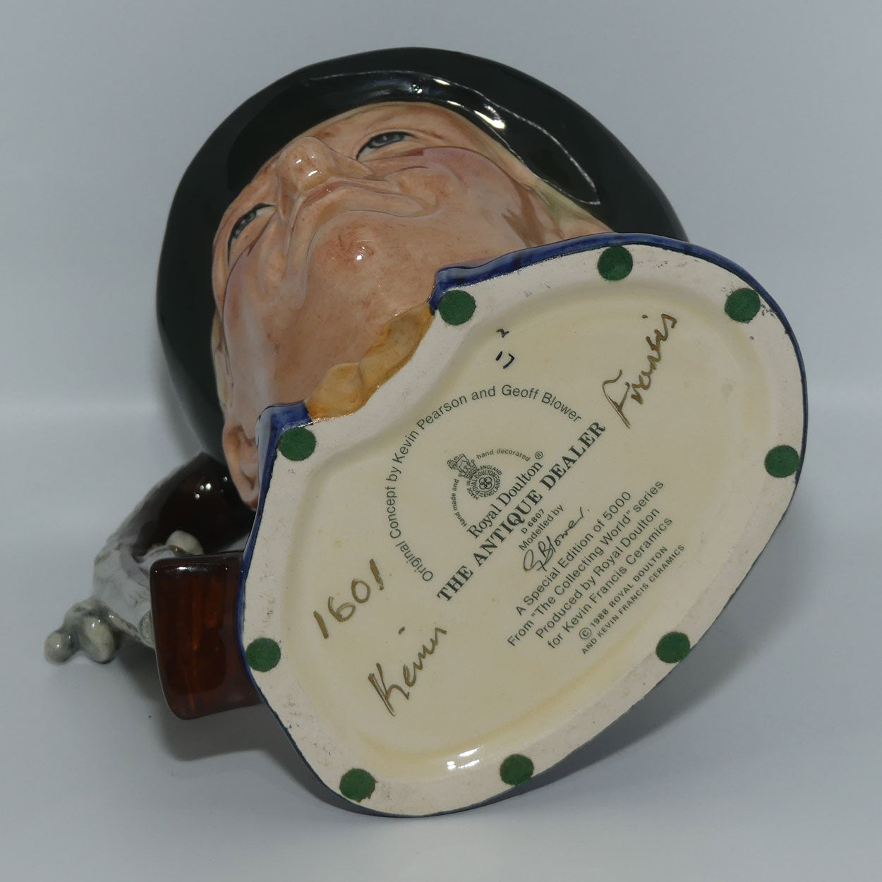 D6807 Royal Doulton large character jug The Antique Dealer | signed