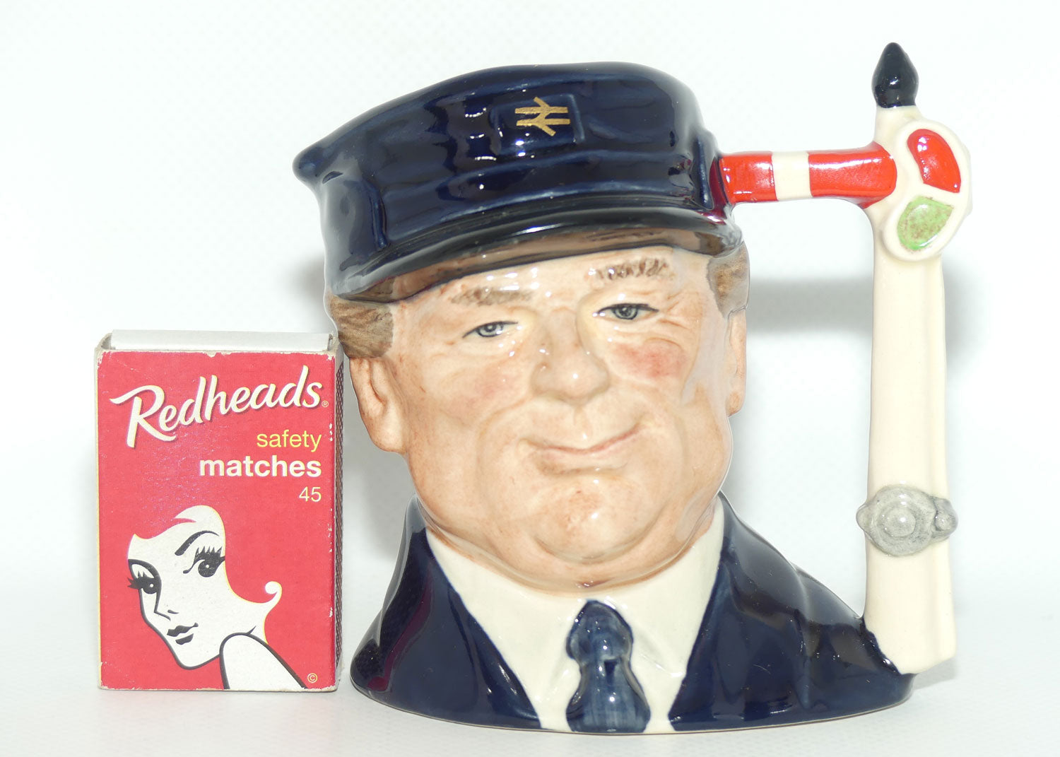 D6823 Royal Doulton small character jug The Engine Driver | LE 1888 + Cert