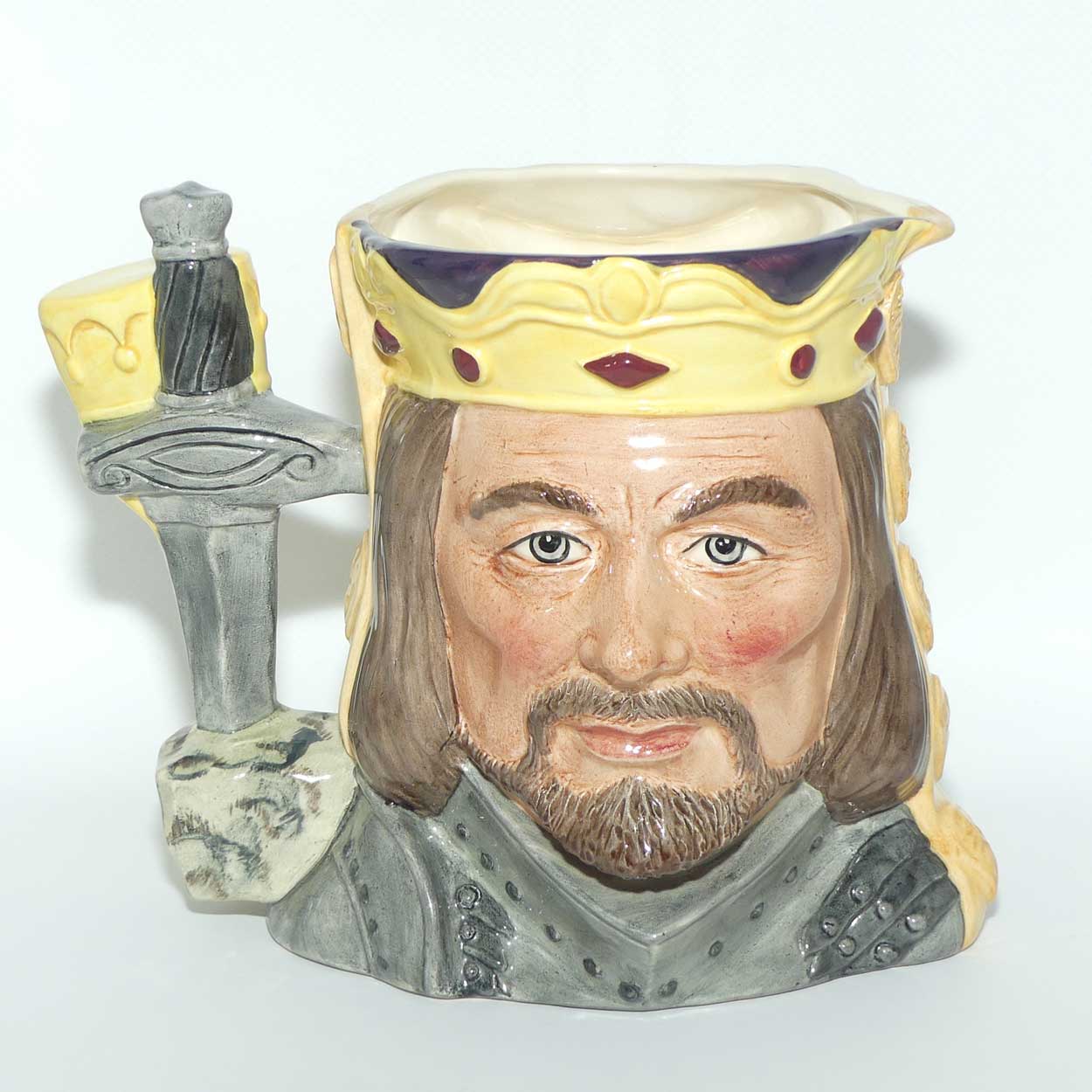 D6836 Royal Doulton large double sided character jug King Arthur and Guinevere | LE 1564
