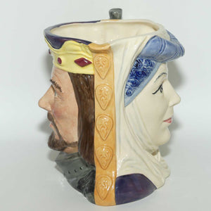 D6836 Royal Doulton large double sided character jug King Arthur and Guinevere | LE 585