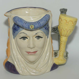 D6836 Royal Doulton large double sided character jug King Arthur and Guinevere | LE 585