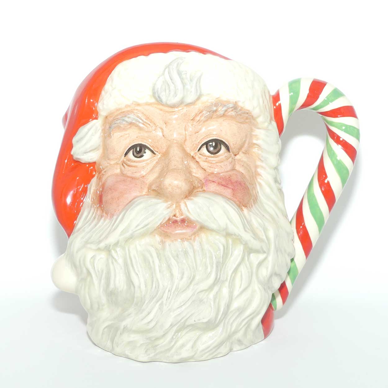D6840 Royal Doulton large character jug Santa | Candy Cane Handle