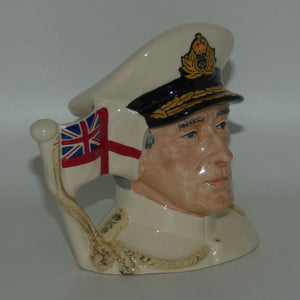 D6851 Royal Doulton small character jug Earl Mountbatten of Burma