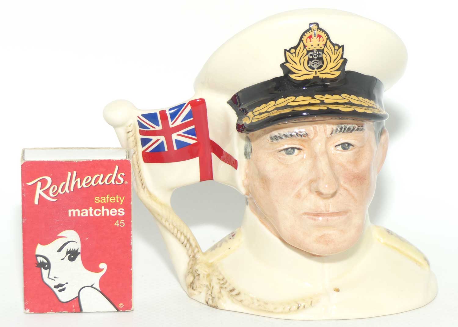 D6851 Royal Doulton small character jug Earl Mountbatten of Burma