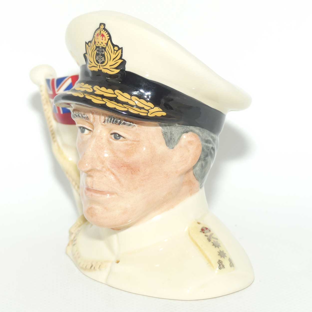 D6851 Royal Doulton small character jug Earl Mountbatten of Burma