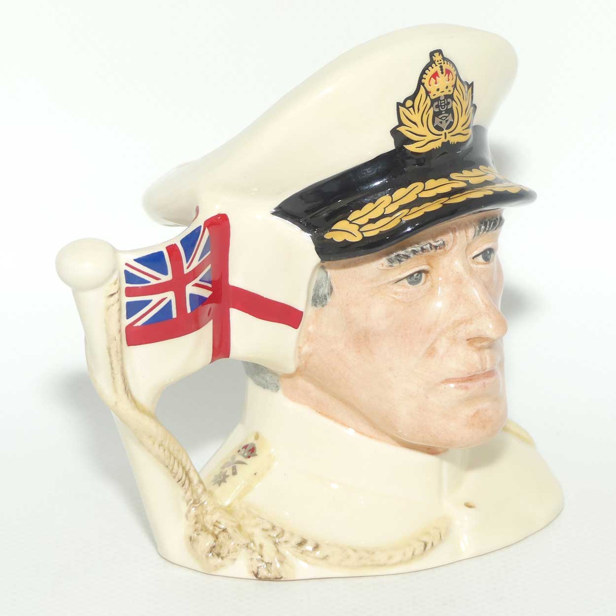 D6851 Royal Doulton small character jug Earl Mountbatten of Burma