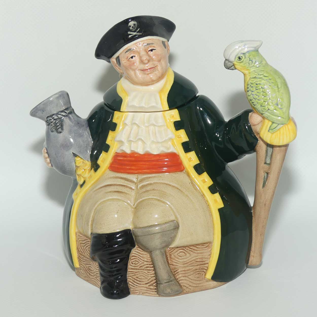 D6853 Royal Doulton character tea pot Long John Silver | signed