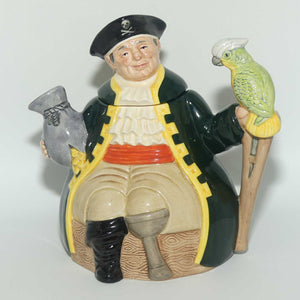 D6853 Royal Doulton character tea pot Long John Silver | signed