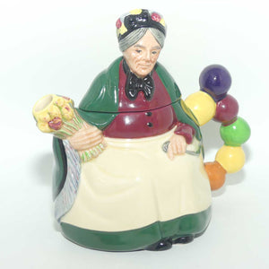 D6855 Royal Doulton character figure derivative | Old Balloon Seller tea pot | signed Michael Doulton