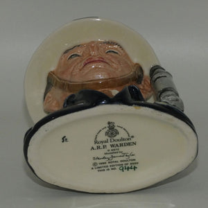 D6872 Royal Doulton small character jug ARP Warden