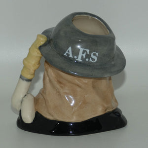 D6887 Royal Doulton small character jug Auxiliary Fireman