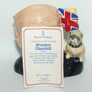 D6907 Royal Doulton large character jug Winston Churchill | CJY 1992 | #1