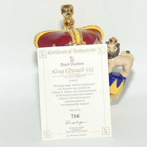 D6923 Royal Doulton small character jug King Edward VII | LE 706/2500 + Certificate