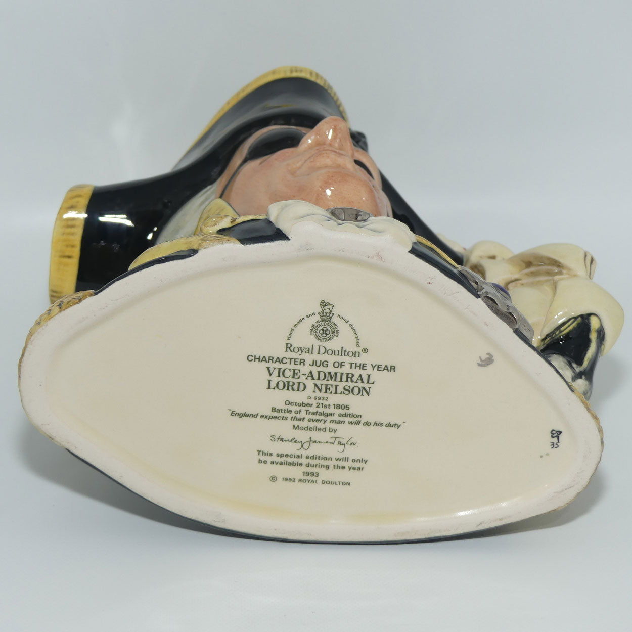 D6932 Royal Doulton large character jug Vice-Admiral Lord Nelson | + Certificate