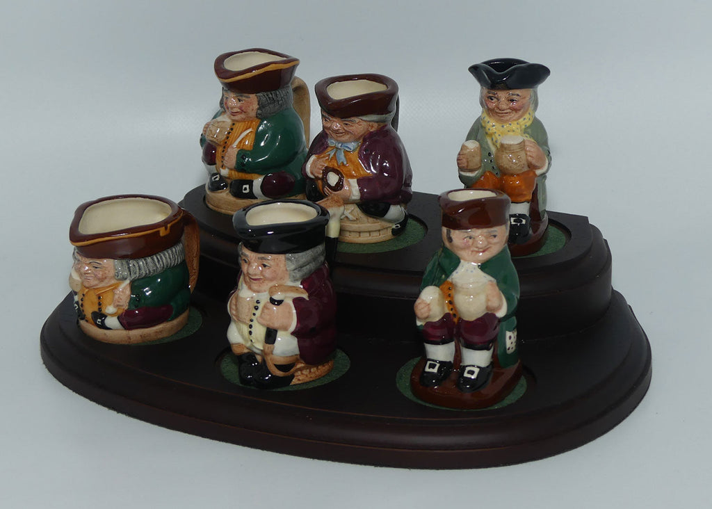 D6974 to D6979 Royal Doulton Tiny Toby set of 6 on stand