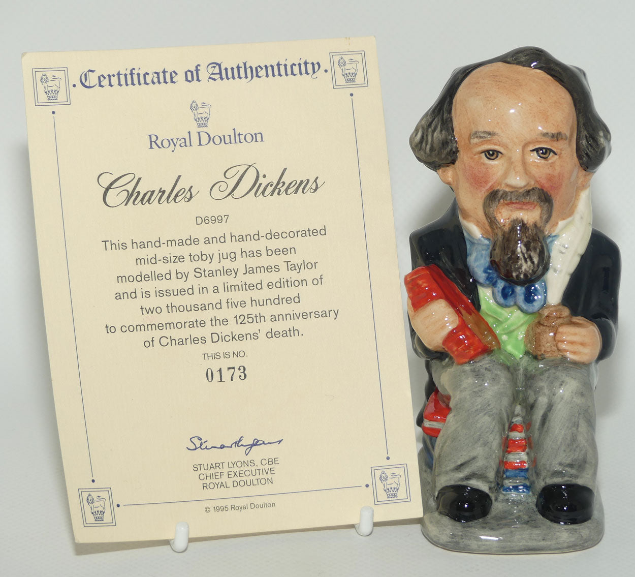 D6997 Royal Doulton toby jug Charles Dickens | LE #173