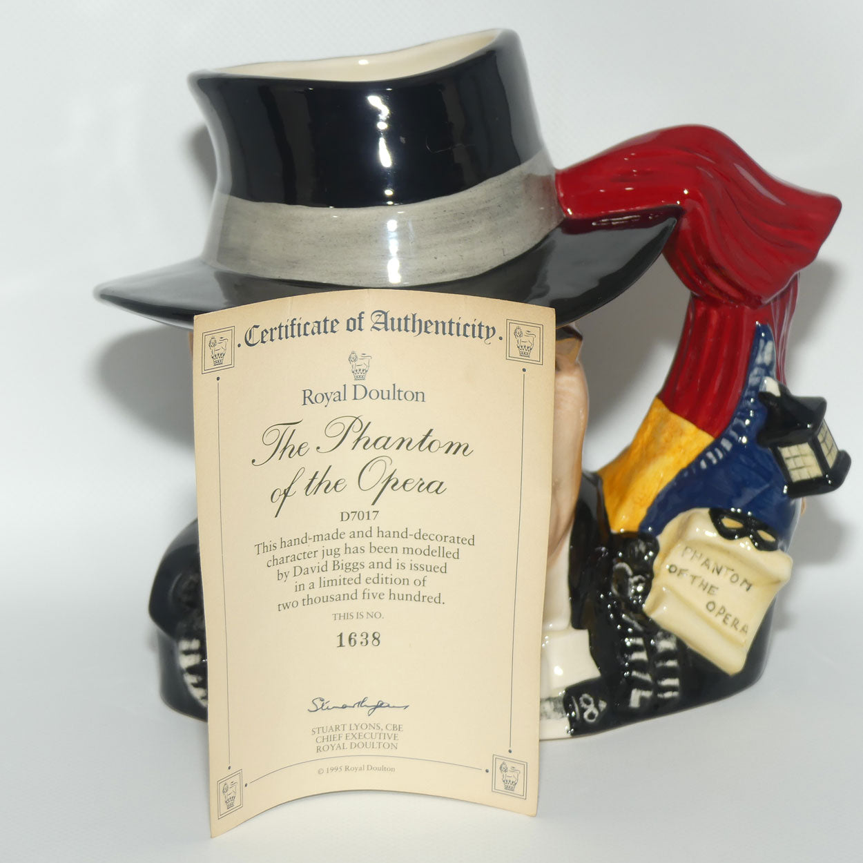 D7017 Royal Doulton large character jug Phantom of the Opera | LE 1638/2500 | Cert