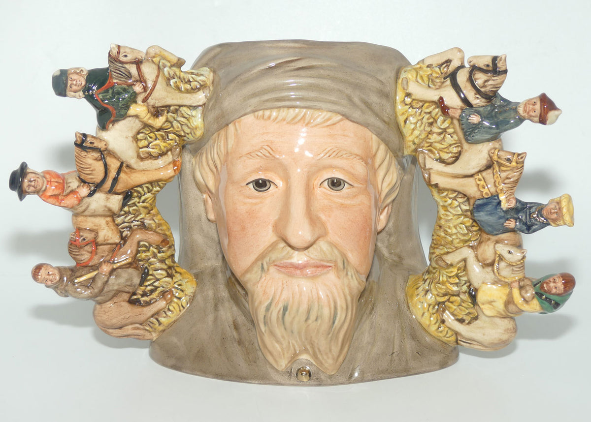 D7029 Royal Doulton large double handle character jug Geoffrey Chaucer | LE 734/1500 + Cert