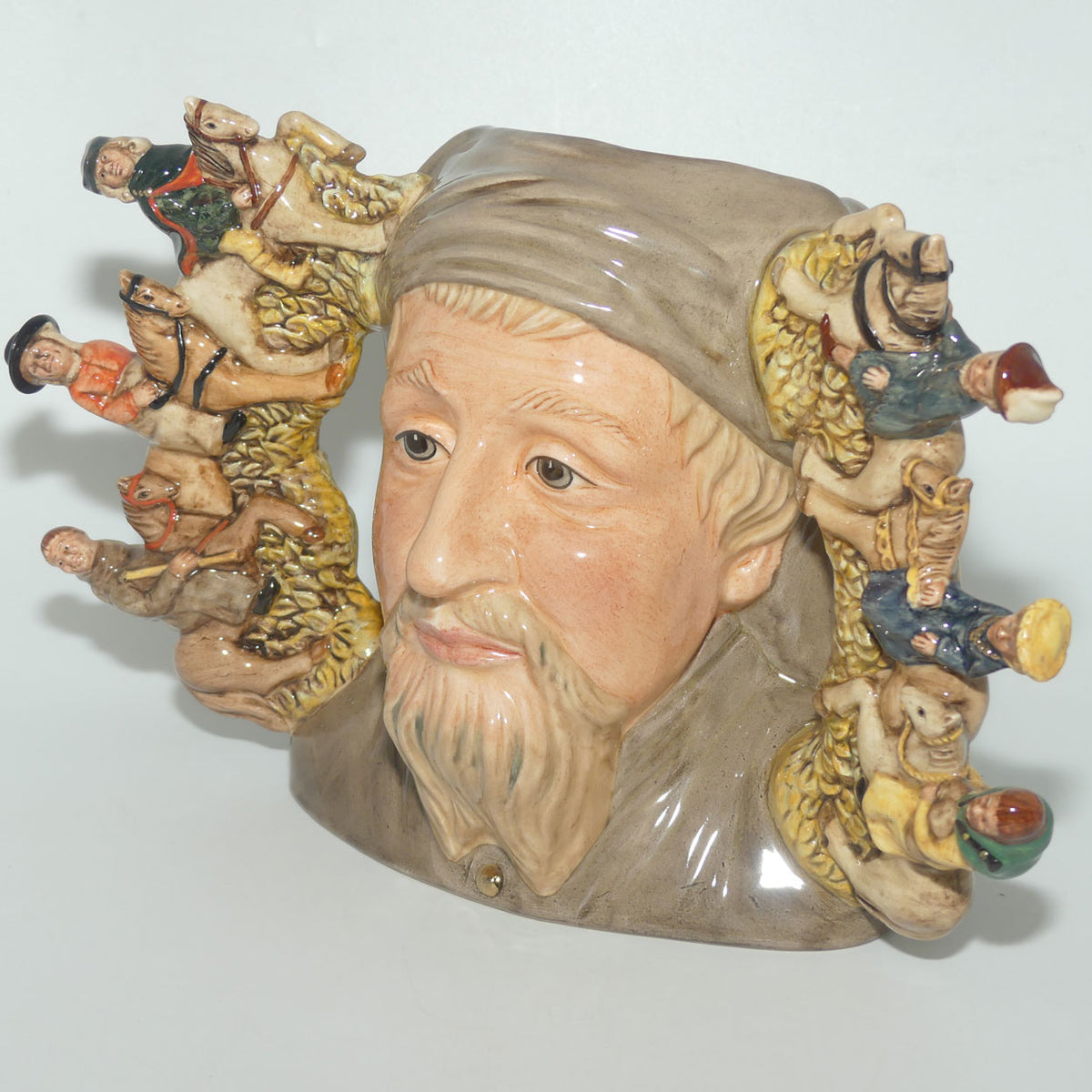 D7029 Royal Doulton large double handle character jug Geoffrey Chaucer | LE 734/1500 + Cert