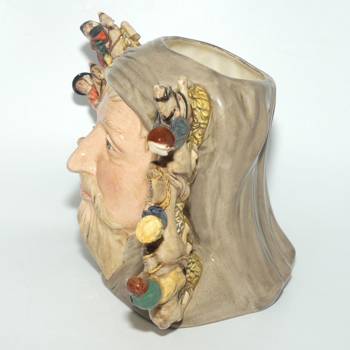 D7029 Royal Doulton large double handle character jug Geoffrey Chaucer | LE 734/1500 + Cert