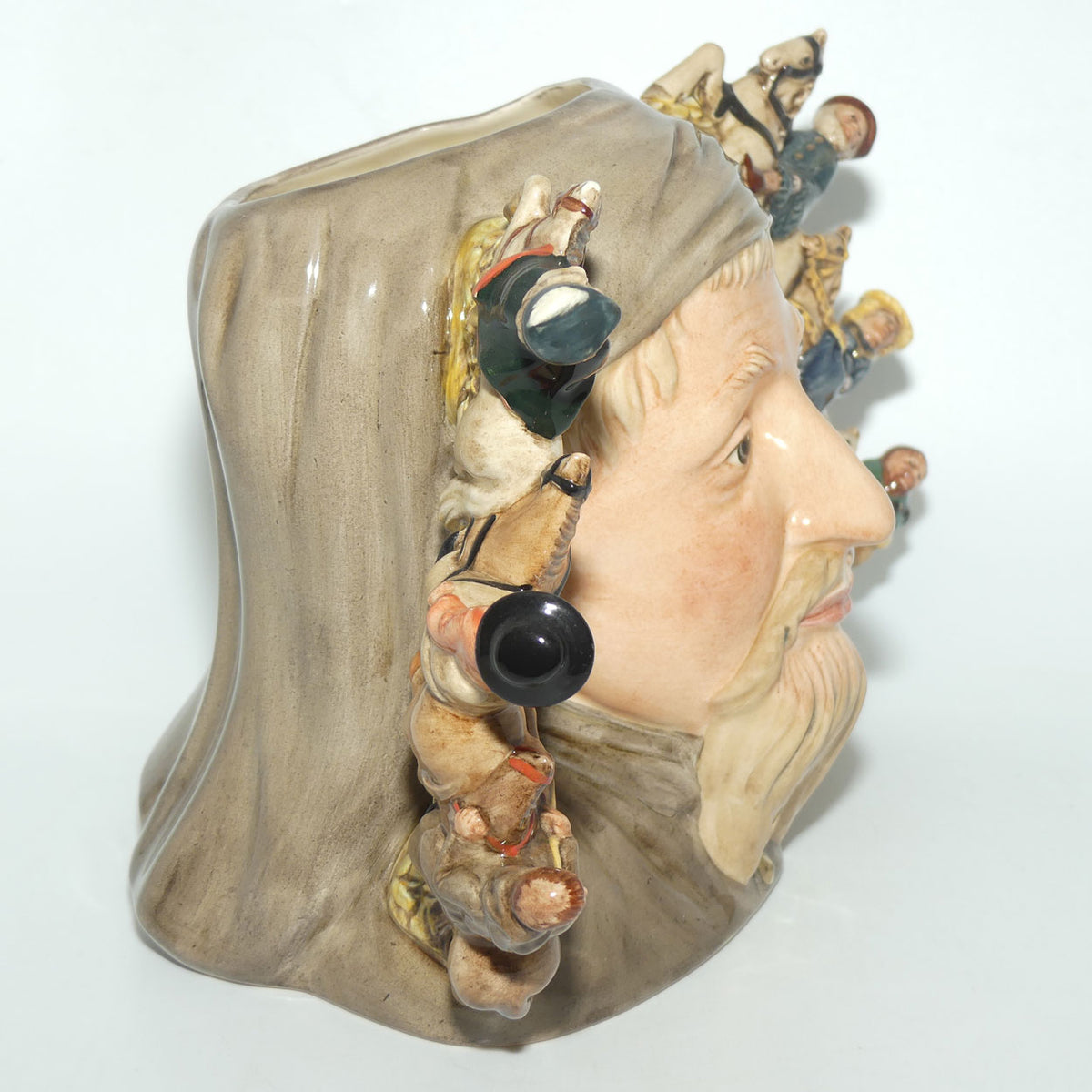 D7029 Royal Doulton large double handle character jug Geoffrey Chaucer | LE 734/1500 + Cert