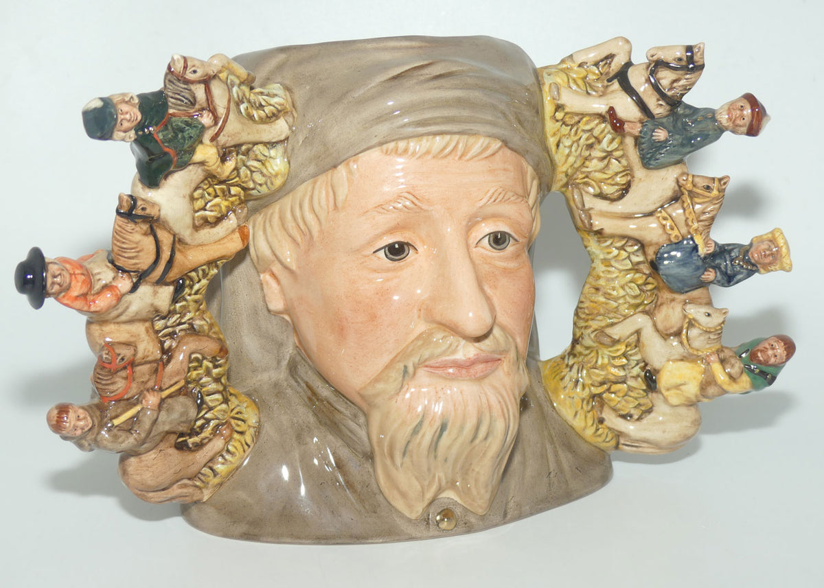 D7029 Royal Doulton large double handle character jug Geoffrey Chaucer | LE 734/1500 + Cert
