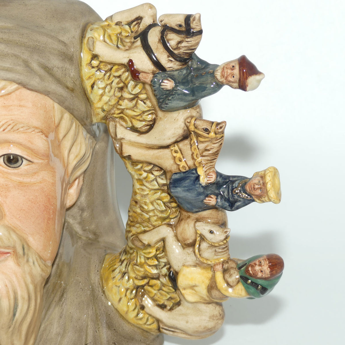 D7029 Royal Doulton large double handle character jug Geoffrey Chaucer | LE 734/1500 + Cert