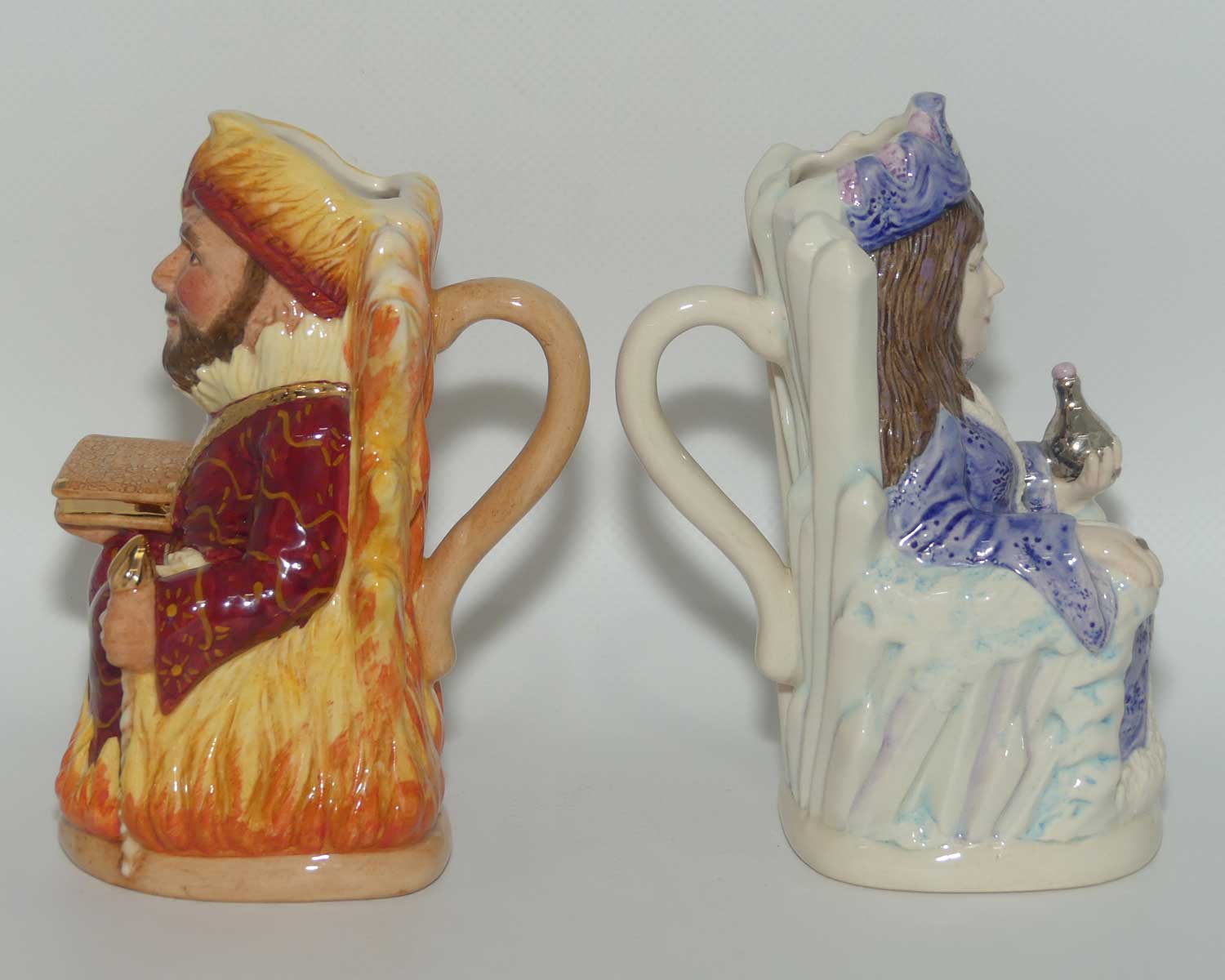 D7070 and D7071 Royal Doulton toby jug pair | Fire King and Ice Queen