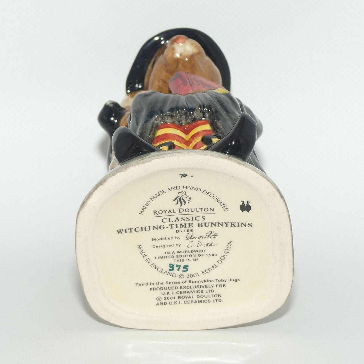 D7166 Royal Doulton Bunnykins Witching Time Toby Jug | LE 1500 + Cert