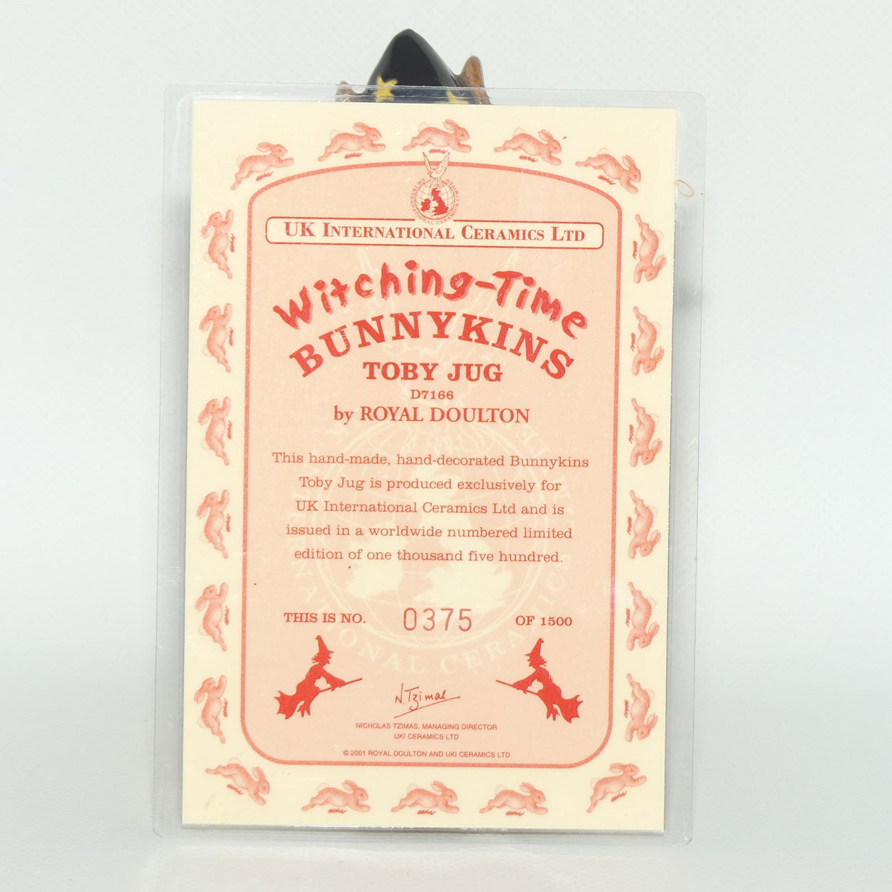D7166 Royal Doulton Bunnykins Witching Time Toby Jug | LE 1500 + Cert