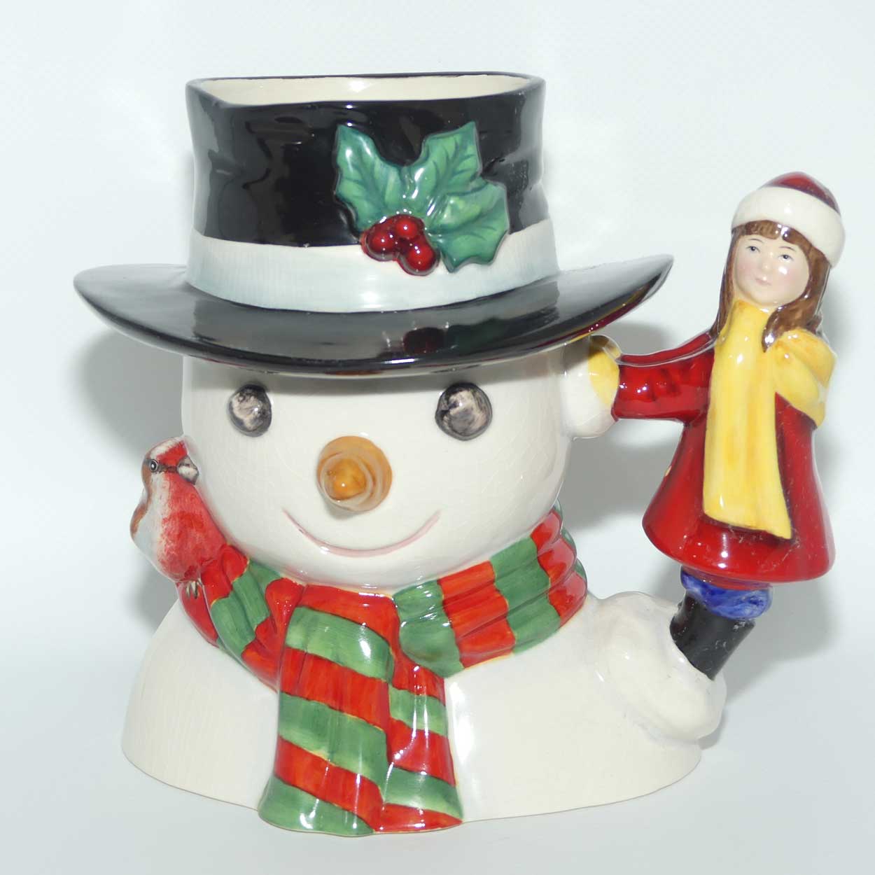 D7241 Royal Doulton large character jug Snowman | Girl Handle | LE308