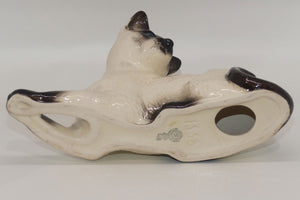 DA124 Royal Doulton Siamese Cat | Lying Looking Bac