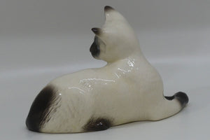 DA124 Royal Doulton Siamese Cat | Lying Looking Back