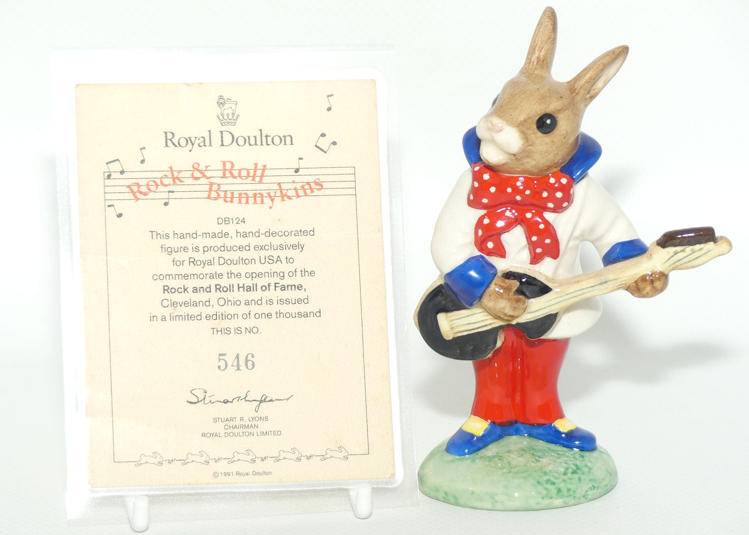 DB124 Royal Doulton Bunnykins Rock and Roll | LE 546/1000 | Box + Cert