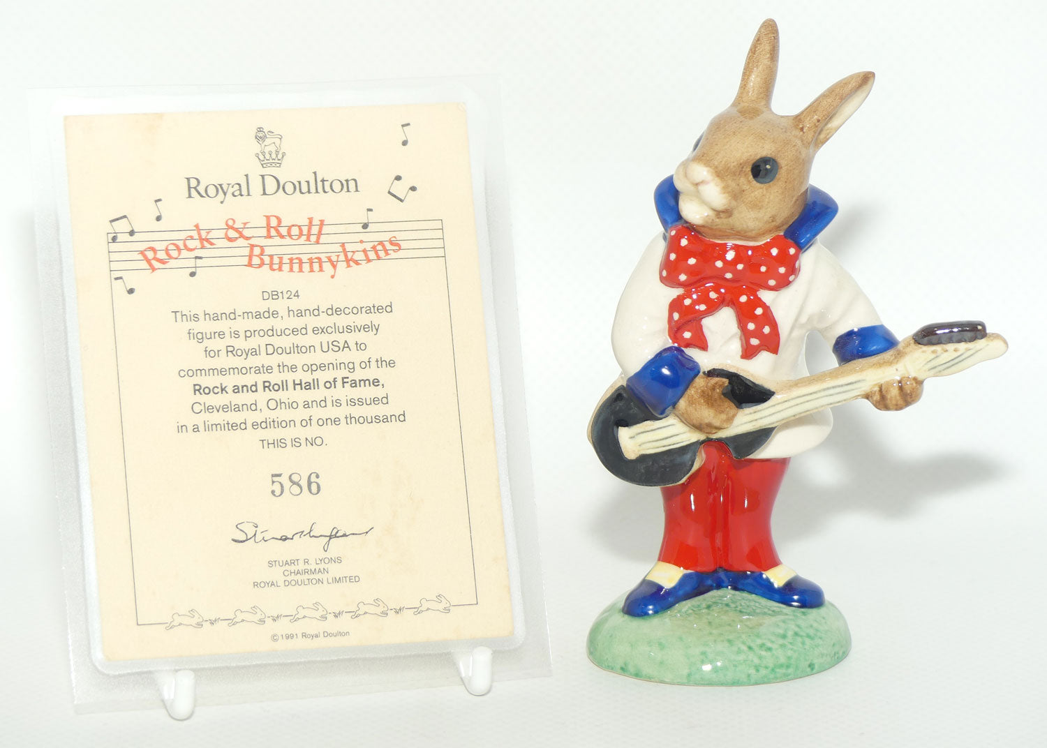 DB124 Royal Doulton Bunnykins Rock and Roll | LE 586/1000 | Box + Cert