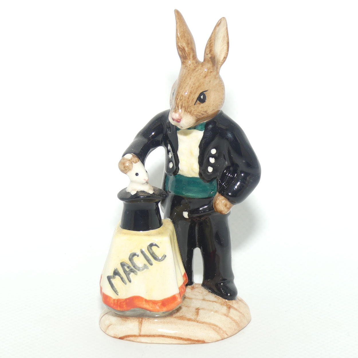 DB159 Royal Doulton Bunnykins Magician | Green Cumerbund | #1368 | Figure Only