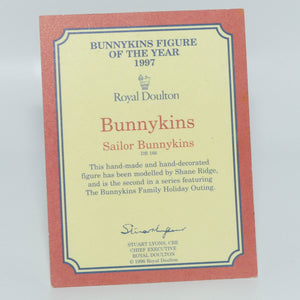 DB166 Royal Doulton Bunnykins Sailor | 1997 Bunnykins of Year 