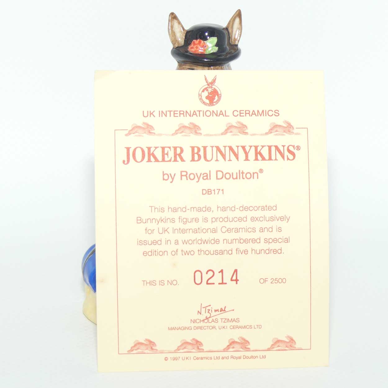 DB171 Royal Doulton Bunnykins Joker | LE214/2500 | box + Cert