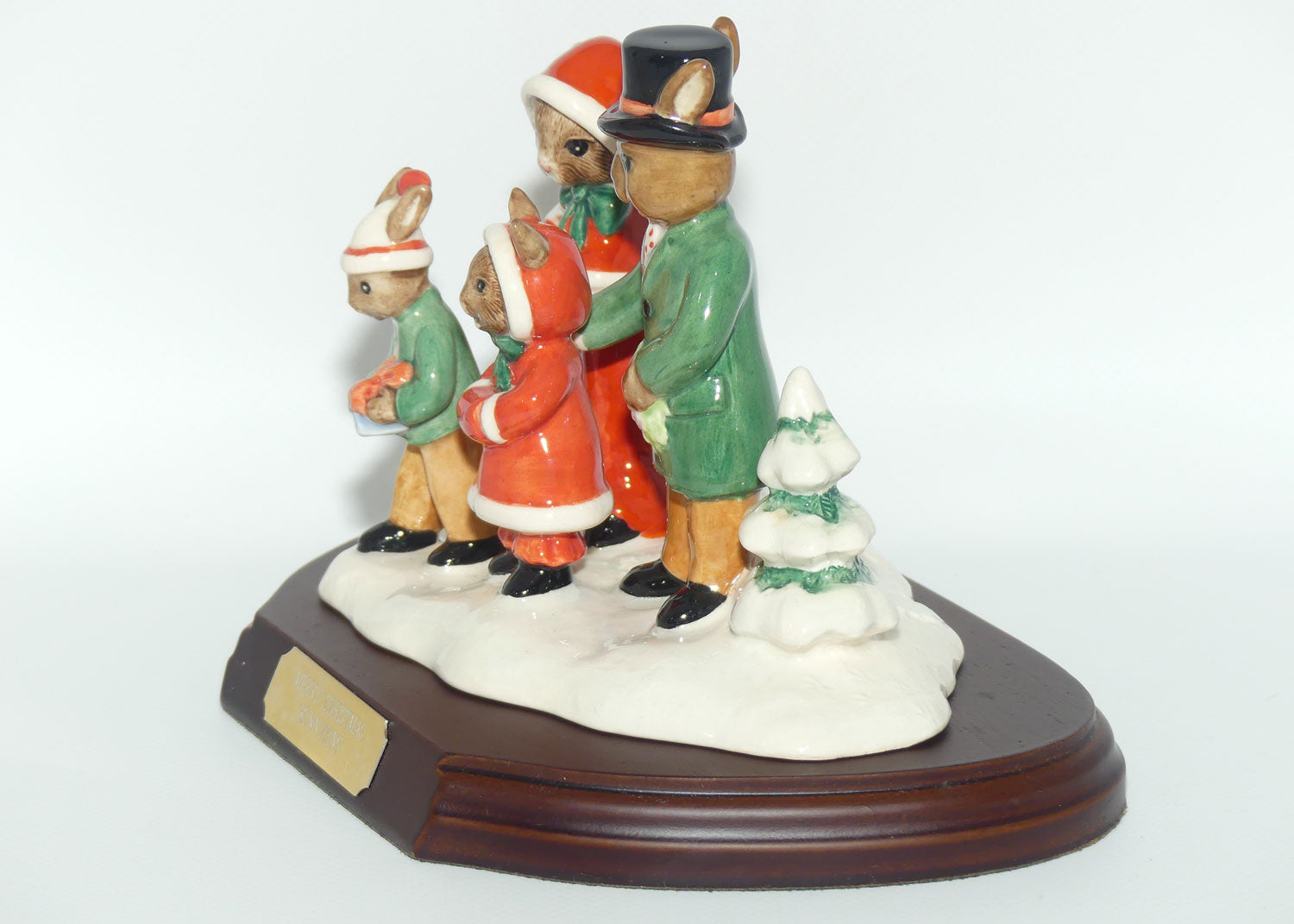 DB194 Royal Doulton Bunnykins Merry Christmas Bunnykins tableau | Ltd Ed 845/2000 | Box + Cert