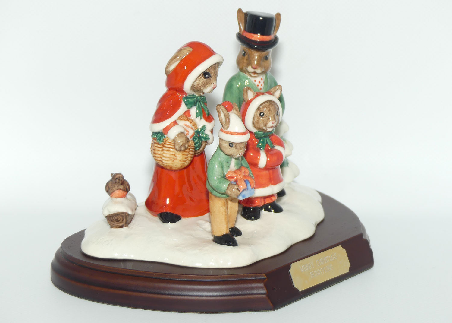 DB194 Royal Doulton Bunnykins Merry Christmas Bunnykins tableau | Ltd Ed 845/2000 | Box + Cert