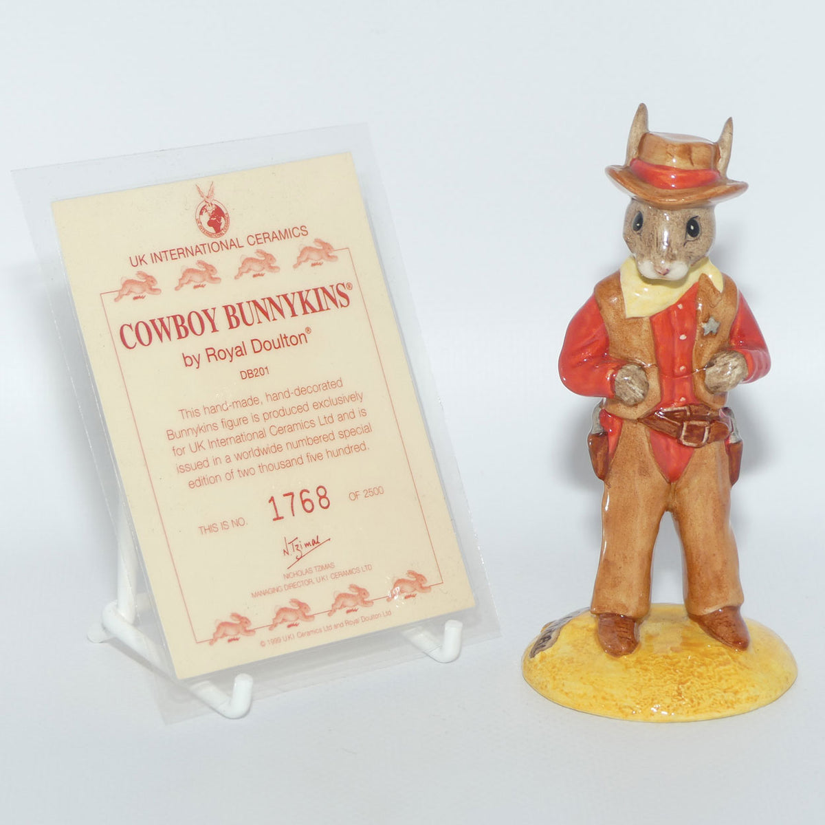 DB201 Royal Doulton Bunnykins Cowboy | LE1768/2500 | no box