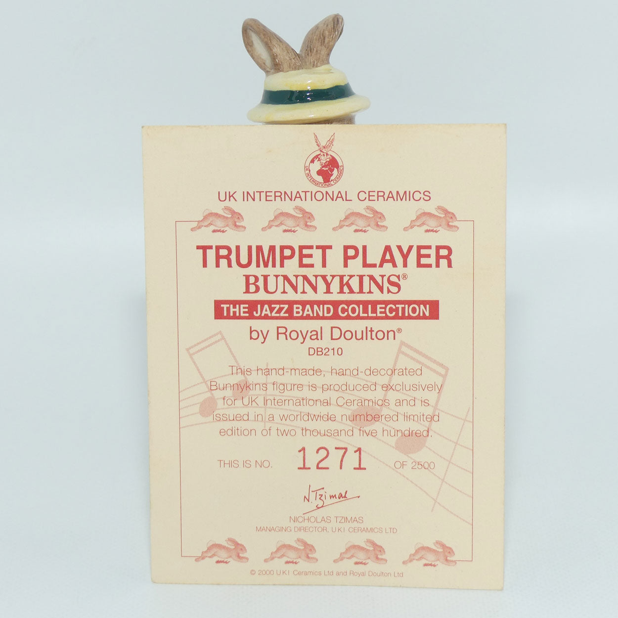 DB210 Royal Doulton Bunnykins Trumpet Player | LE1271/2500 | + Cert