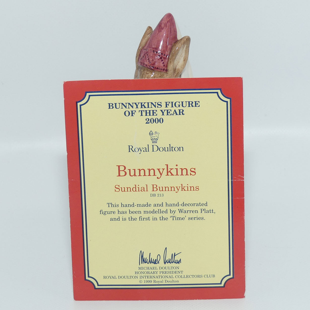 DB213 Royal Doulton Bunnykins Sundial | signed + Cert