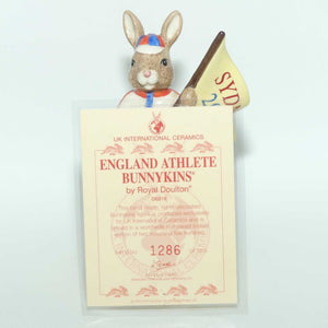 DB216 Royal Doulton Bunnykins England Athlete | LE1286/2500 | no box