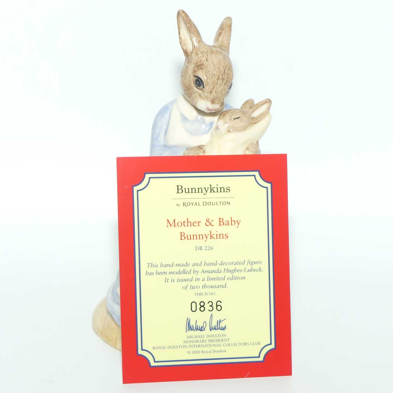 DB226 Royal Doulton Bunnykins Mother and Baby | Large Size | LE 836/2000 | box + Cert