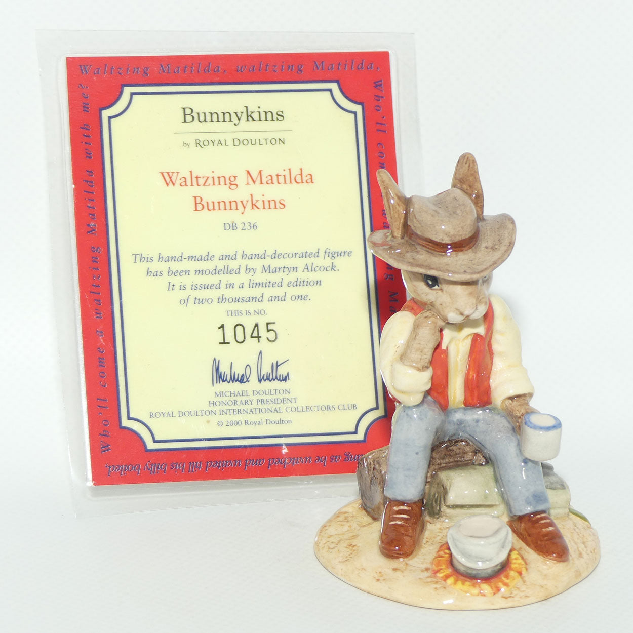 DB236 Royal Doulton Bunnykins Waltzing Matilda | LE 1045/2500 | Box + Cert