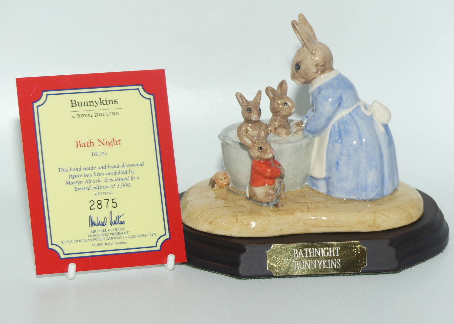 DB241 Royal Doulton Bunnykins Bath Night Tableau | LE 2875/5000 | box + Cert