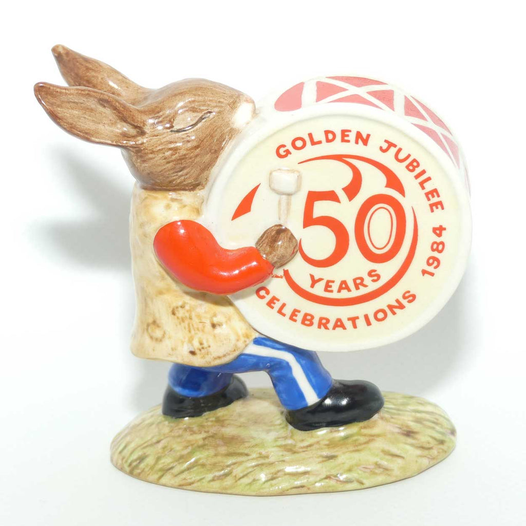 DB026A Royal Doulton Bunnykins Drummer | Golden Jubilee stamp | 50 Years | no box