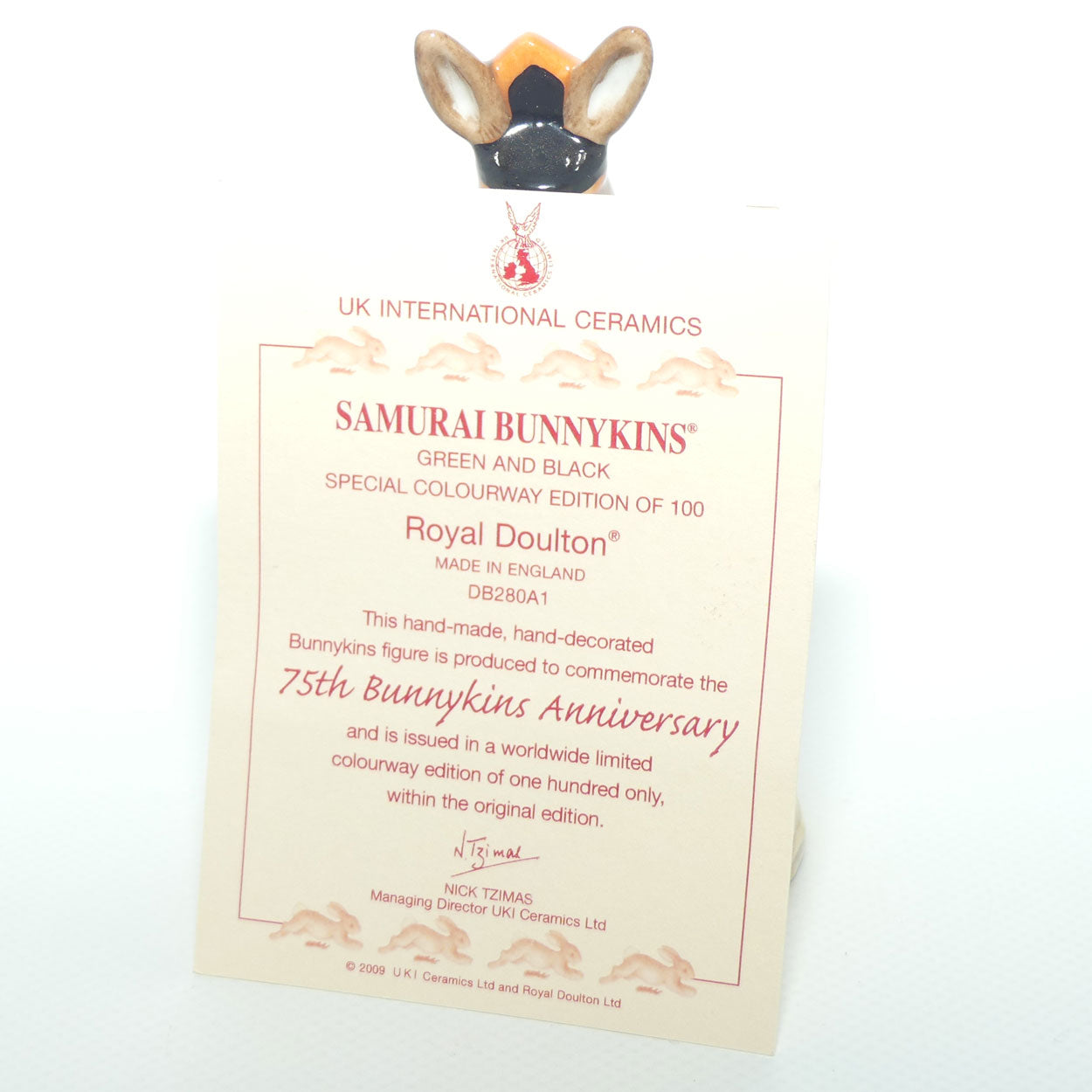 DB280A1 Colourway | Royal Doulton Bunnykins Samurai | LE100 only | boxed