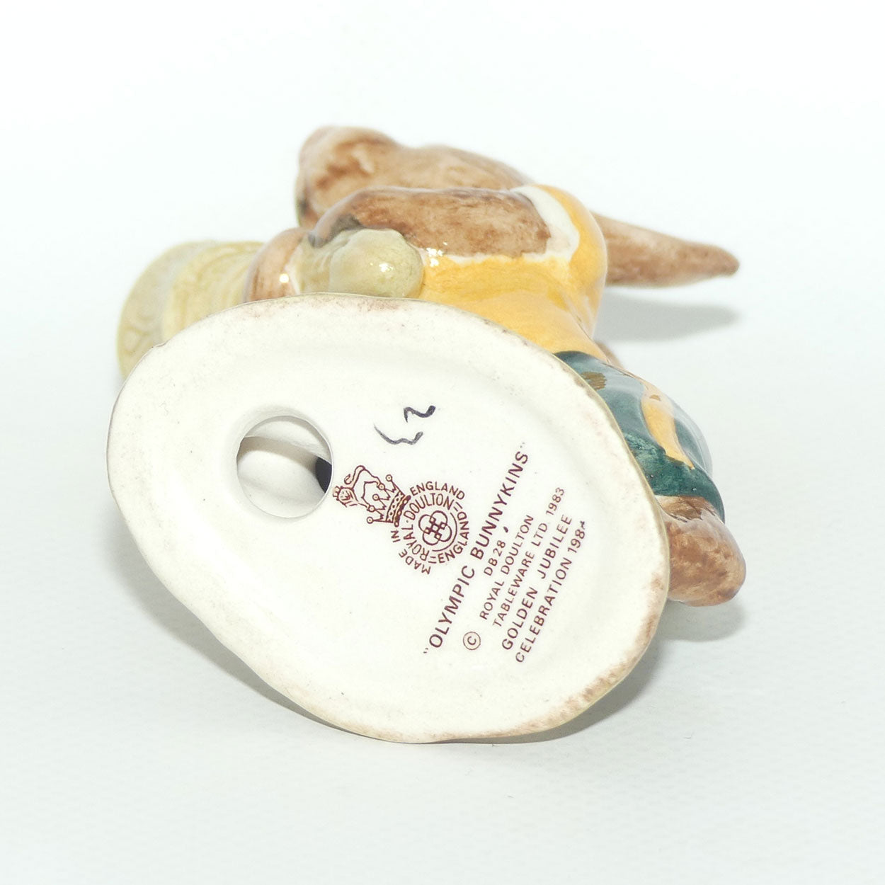 DB028B Royal Doulton Bunnykins Olympic | Green & Gold BK3 | no box |